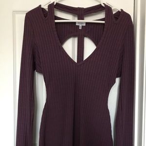 Purple bodycon dress